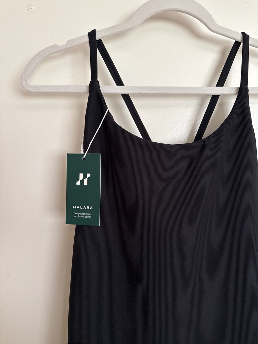 NWT Halara Patitoff Black Strappy Back Dress - Picture 4 of 6